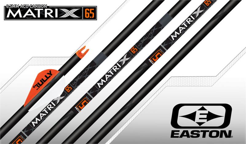 Easton 6.5MM Matrix Vane Fletched Arrows (One Dz.)